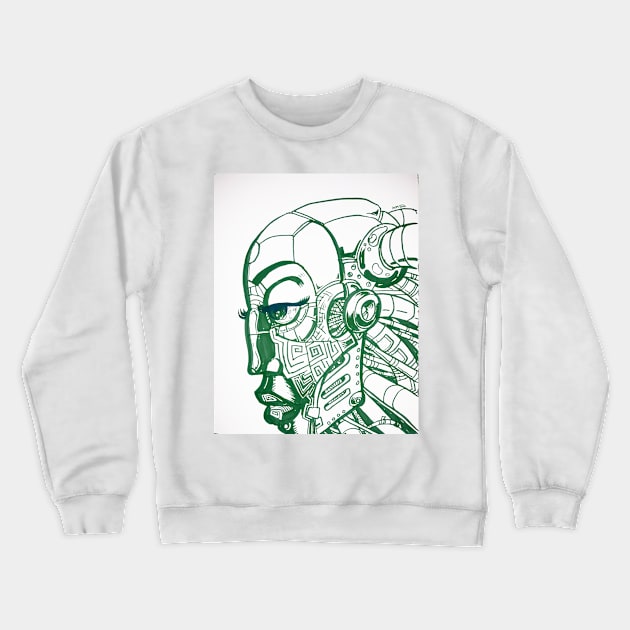 Robot Lady Crewneck Sweatshirt by Samax